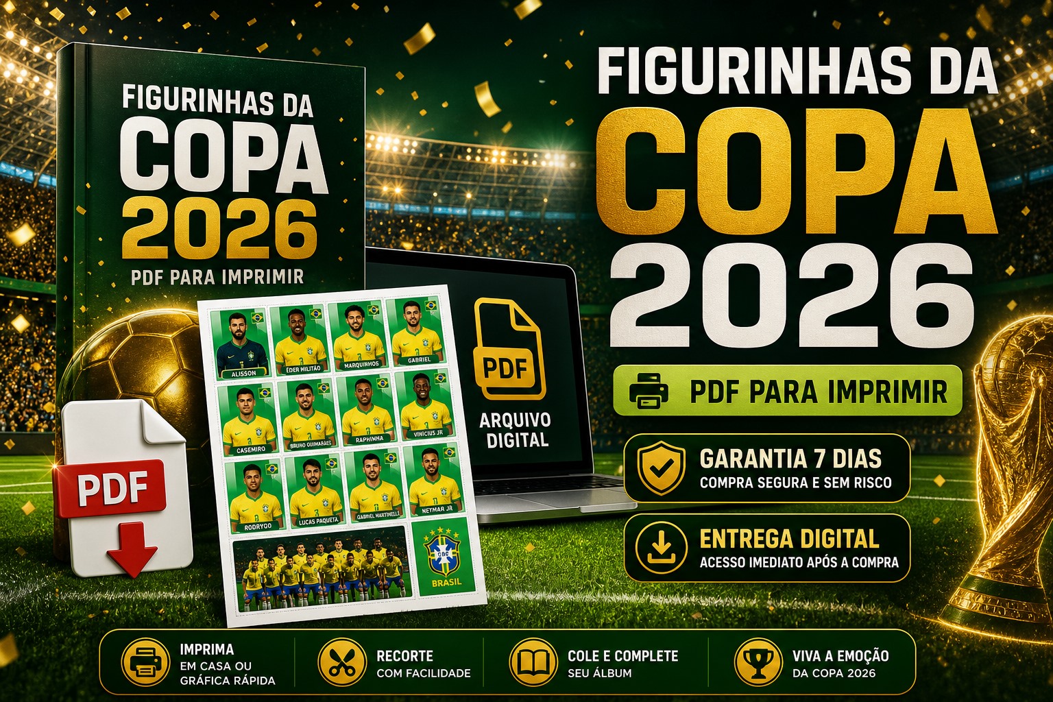 Banner do pacote Figurinhas da Copa 2026 em PDF
